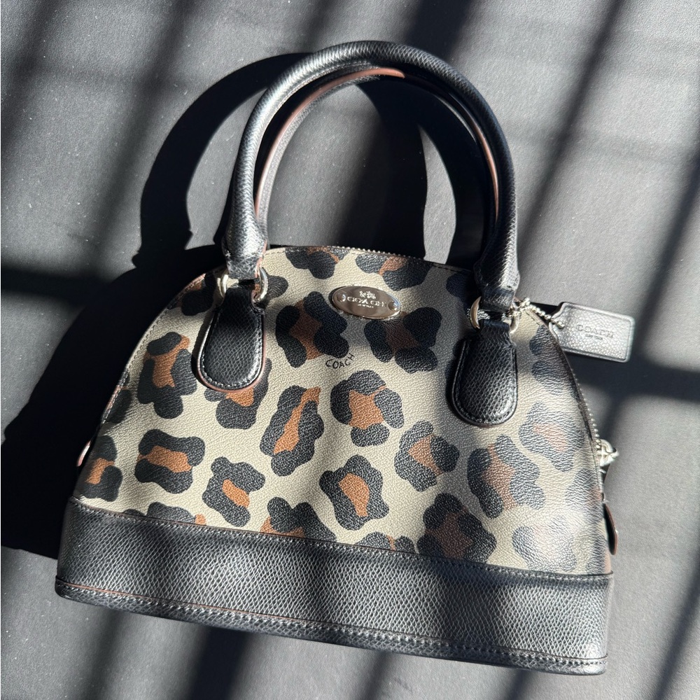 COACH | Mini Cora Ocelot Leopard Satchel